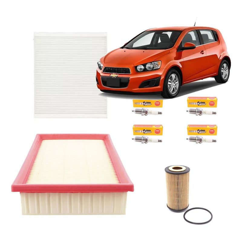 GENERICO - Kit de Filtros y Bujías para Chevrolet Sonic 1.6 2013-2015