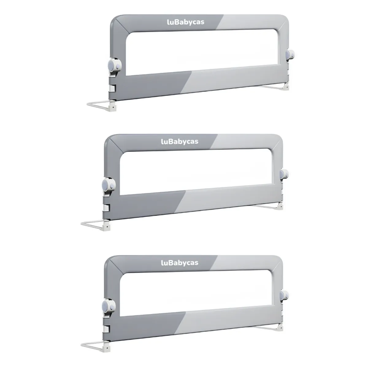 LUBABYCAS - Pack 3 Barandas De Cama Plegable Cama 2 Plazas LuBabycas