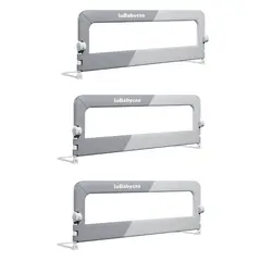 LUBABYCAS - Pack 3 Barandas De Cama Plegable Cama 2 Plazas