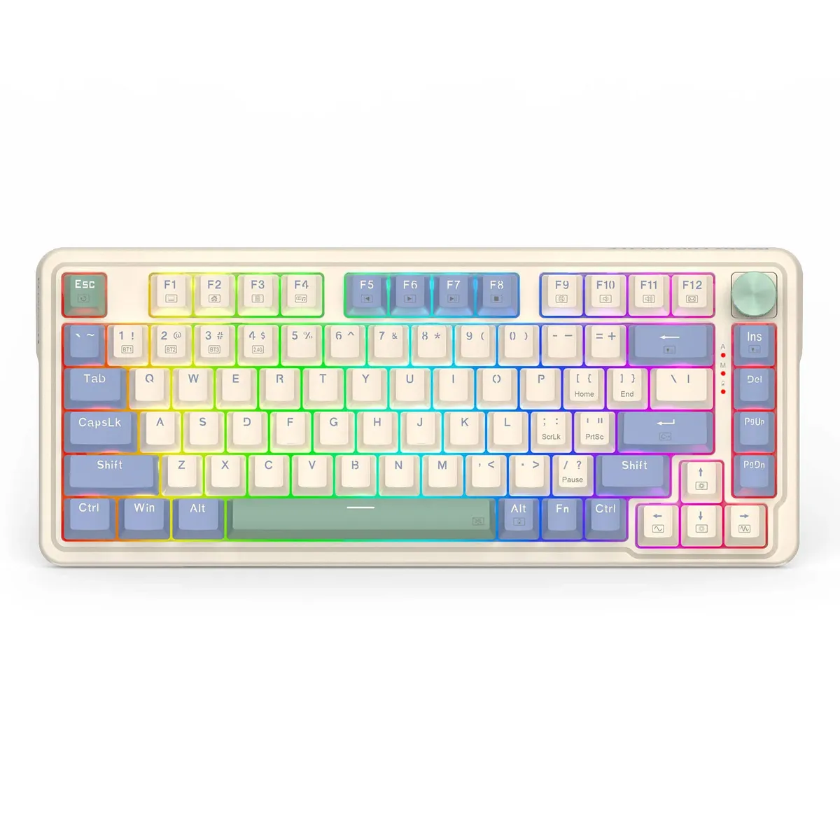 REDRAGON - Teclado Gamer Redragon Ucal Pro K673 RGB Red Switch Blanco Inglés