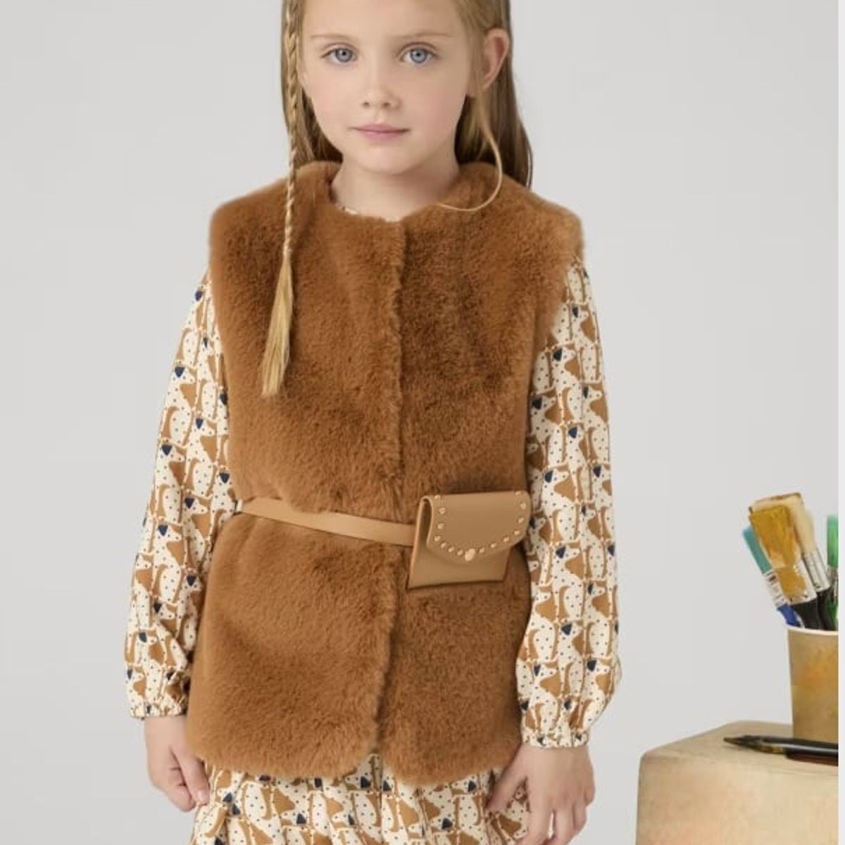 MAYORAL - Elegante y delicado Vestido fluido perritos niña