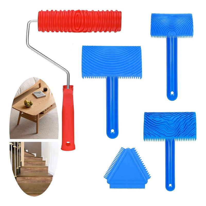 GENERICO - Juego de 5 Herramientas para Imitar Vetas de Madera