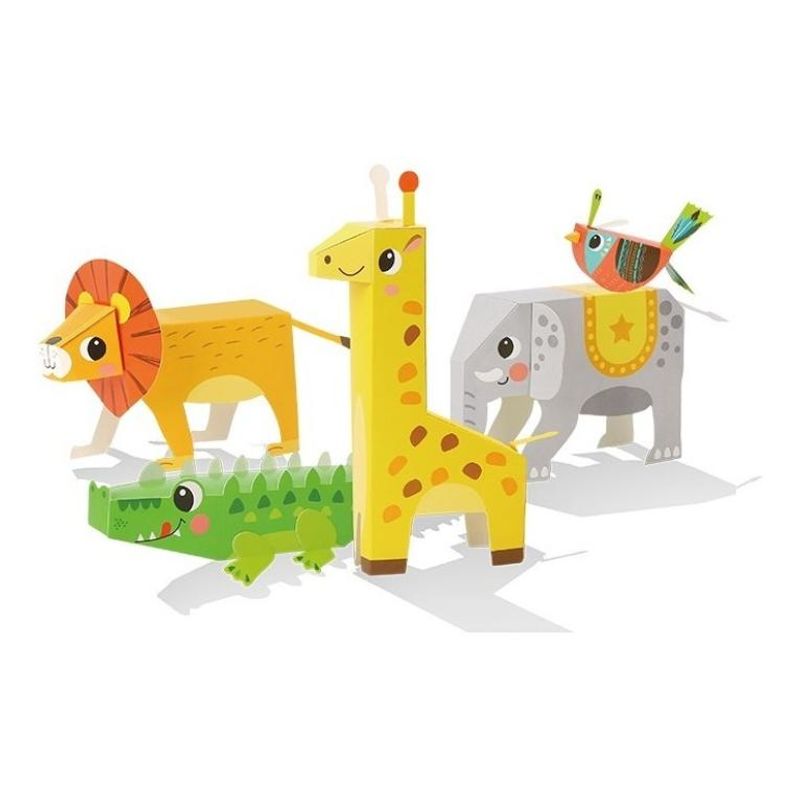 GENERICO - Kit de Origami 3D para Niños con 10 Animales Prearmados