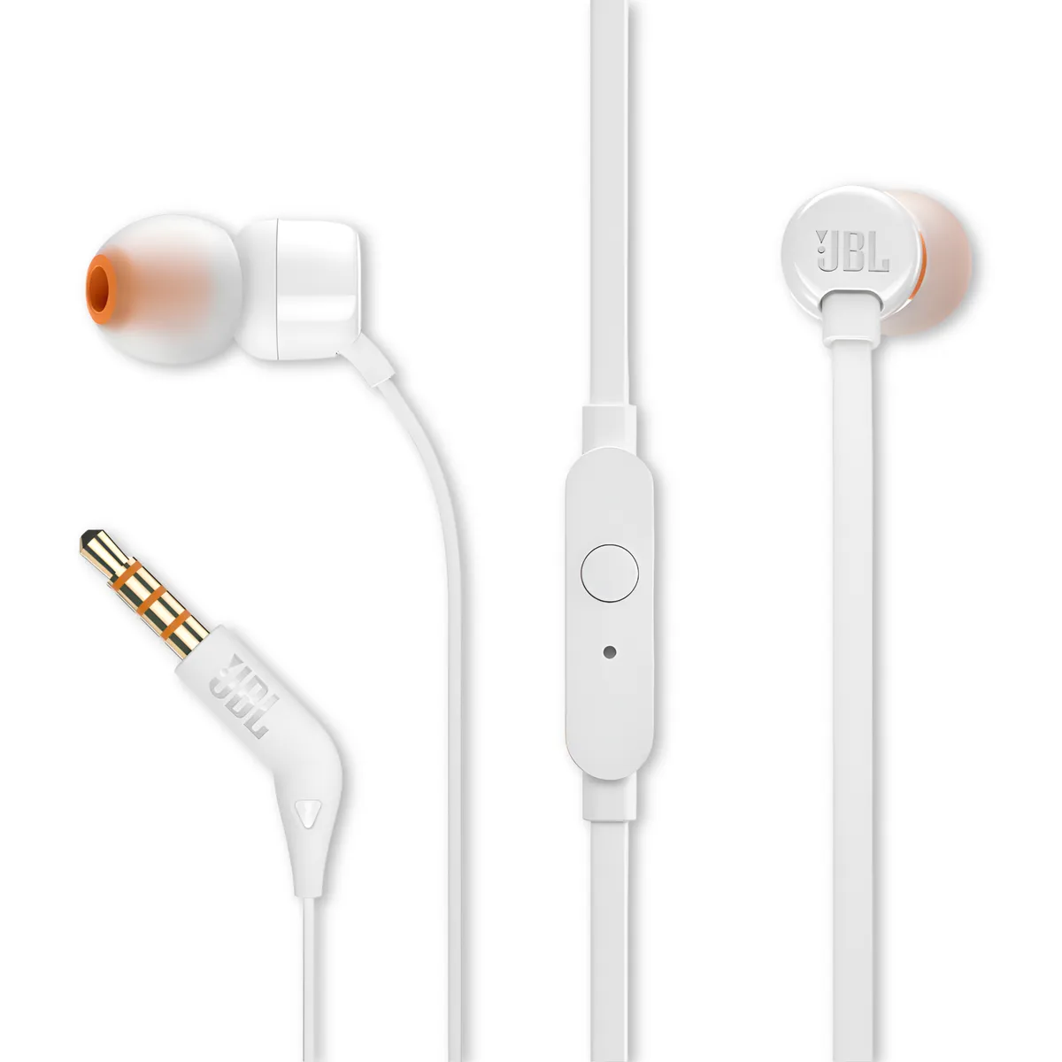 JBL - Audífonos JBL T110 Blanco con Manos Libre Tecnología Hi Bass