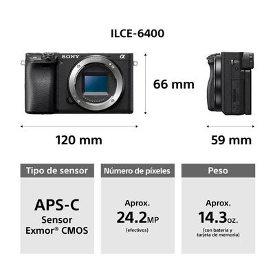 Imagen 2 del producto Cámara Digital Mirrorless APS-C A6400 + Lente 16-50mm