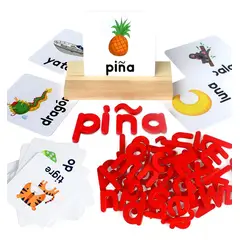 GENERICO - Puzzle Didáctico de Ortografía y Frutas para Niños