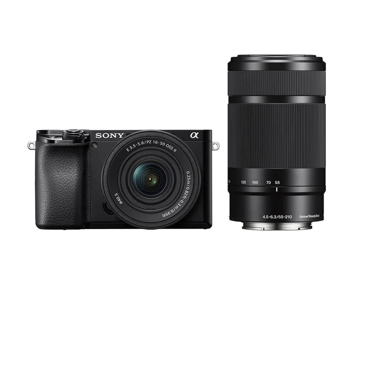 SONY - Cámara Digital Mirrorless APS-C A6100 + Lente 16-50mm + Lente 55-210mm
