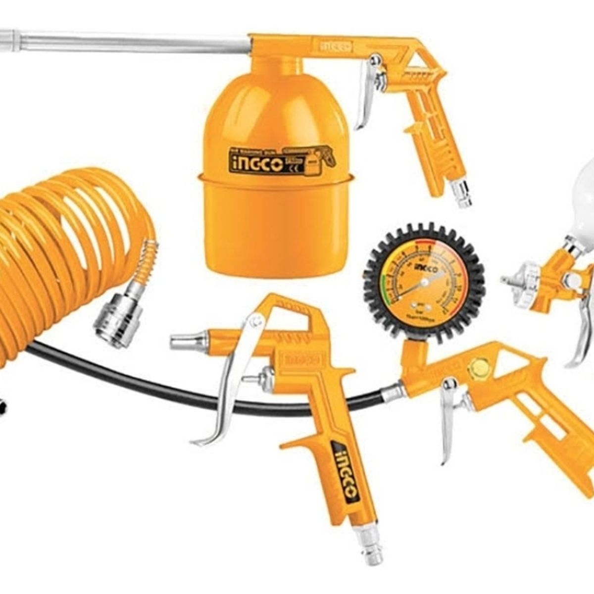 INGCO - Kit Pistola Para Compresor 5 Piezas Ingco Akt0053-1