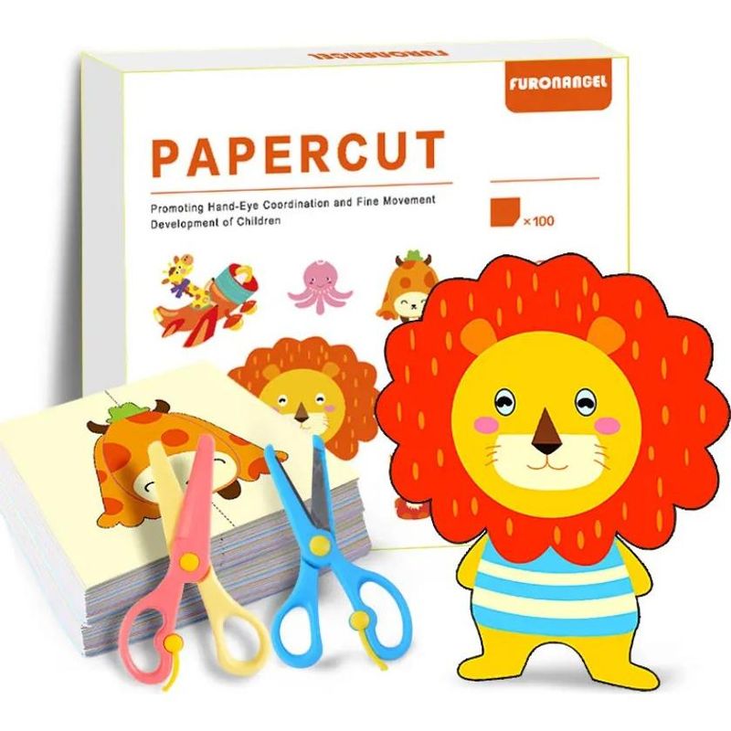 GENERICO - Kit Creativo de Recorte y Tijeras Seguras para Niños