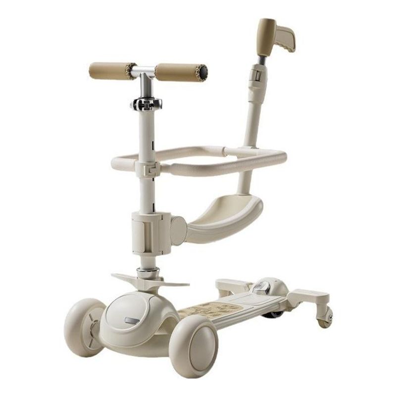 GENERICO - Patinete Plegable 2 en 1 con Música y Luces LED Divertidas