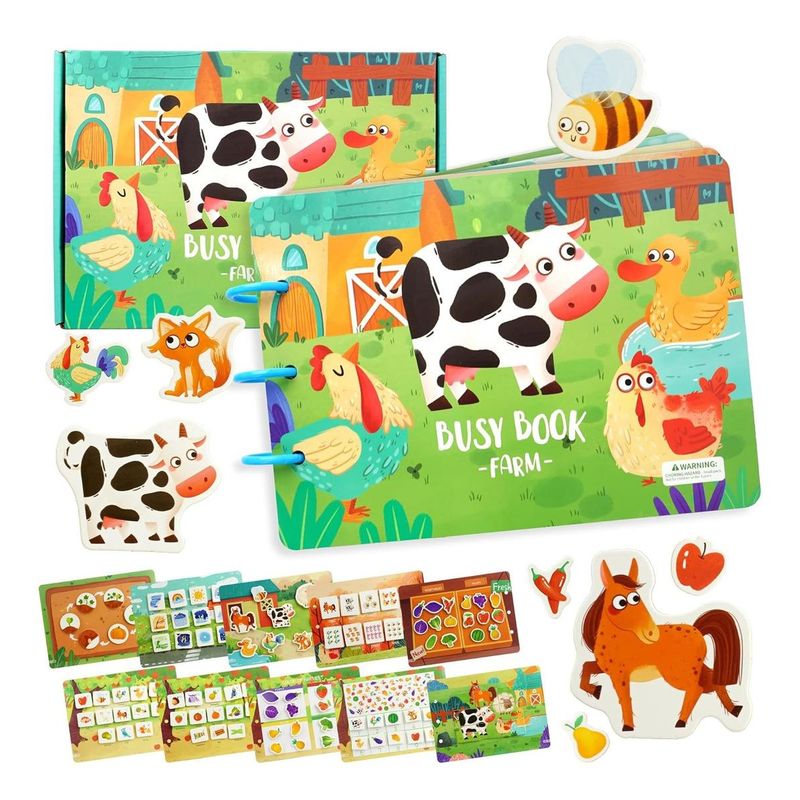 GENERICO - Libro Sensorial Didáctico Montessori con Velcro para Niños
