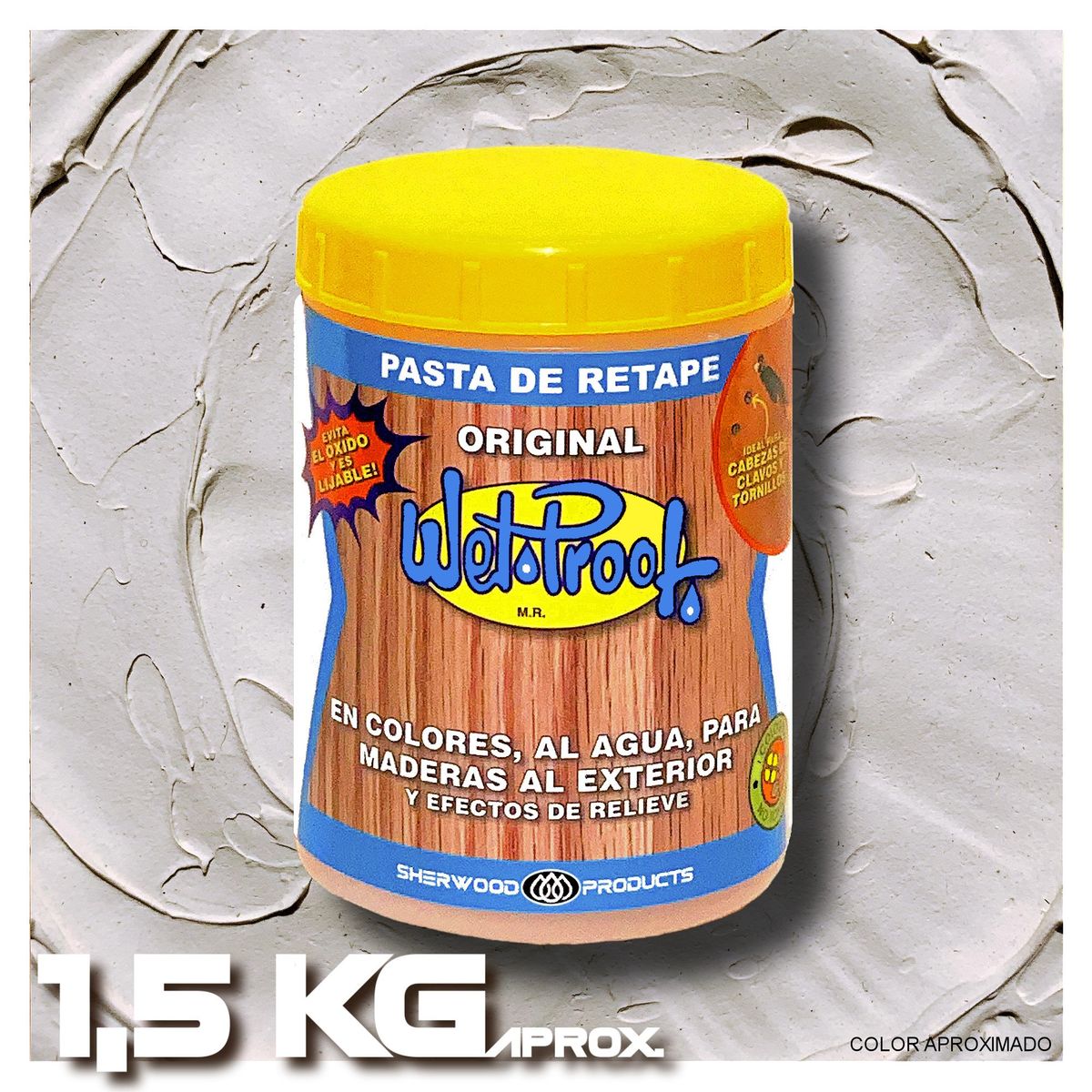 WETPROOF - PASTA DE RETAPE WET PROOF® NEUTRA PARA MADERA EXTERIOR 1,5 KG