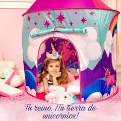 GENERICO - Carpa castillo unicornio princesa niñas plegable