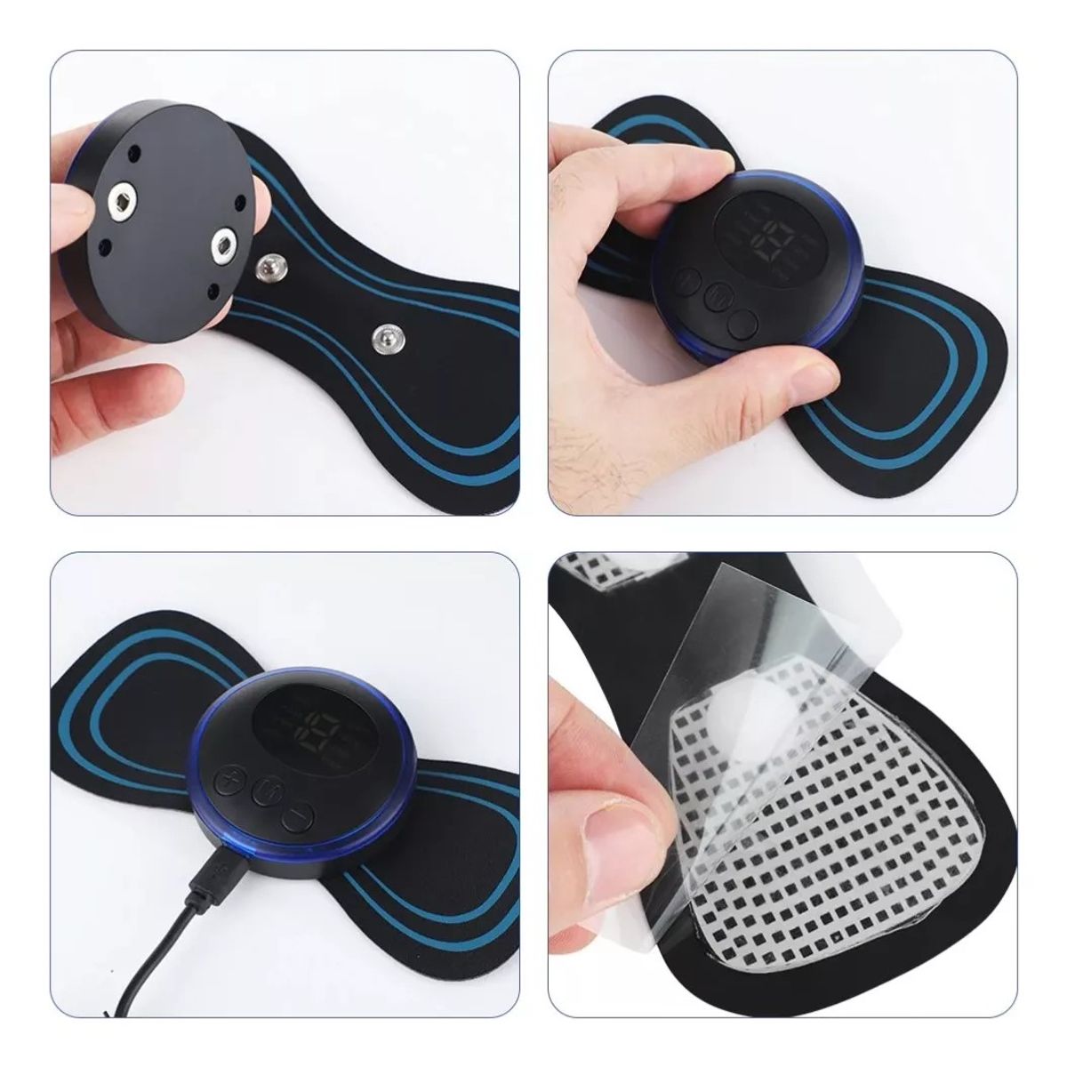 GENERICO - Masajeador eléctrico portátil azul