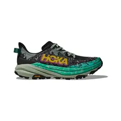 HOKA - Zapatillas Speedgoat 6 Mujer Black/Aloe Vera