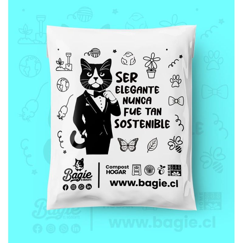 GENERICO - Bolsa Courier Compostables con cierre adhesivo 30×36 cm