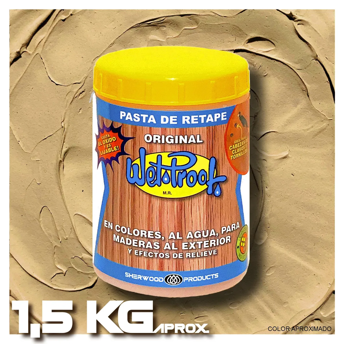 WETPROOF - PASTA DE RETAPE WET PROOF® HABAN PARA MADERA EXTERIOR 1,5 KG