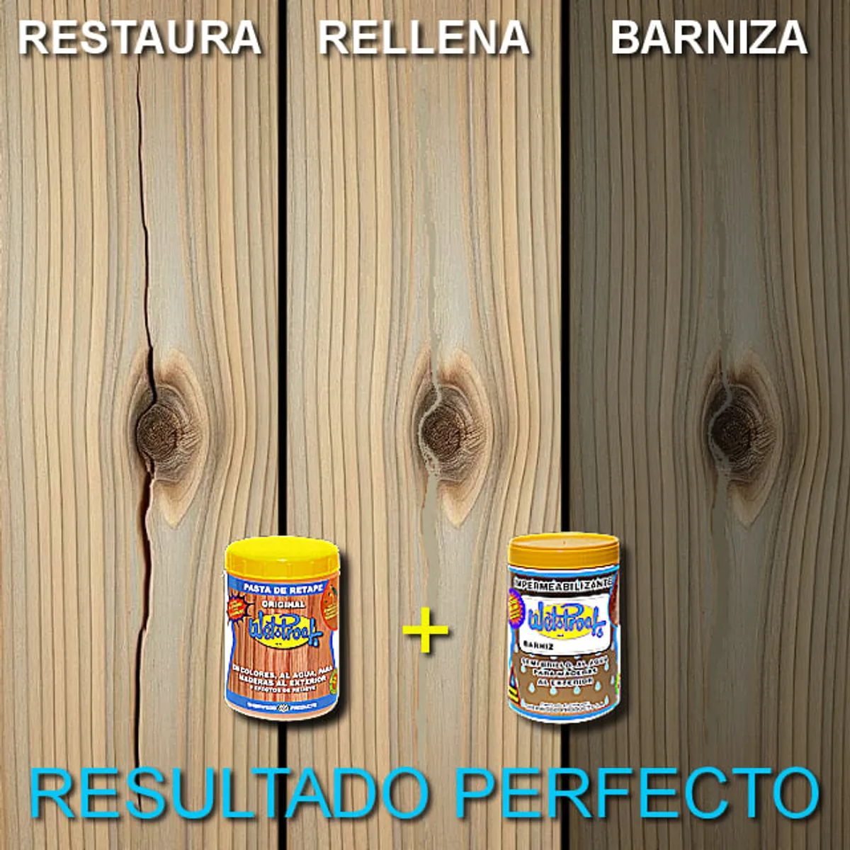 WETPROOF - PASTA DE RETAPE WET PROOF® HABAN PARA MADERA EXTERIOR 1,5 KG