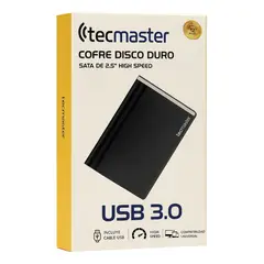 TECMASTER - Cofre para Discos Duros y SSD de 2.5” USB 3.0 High Speed