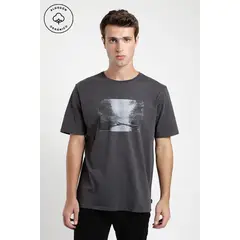 FROENS - Polera manga corta hombre Rio grafito - Algodón orgánico