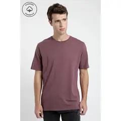 FROENS - Polera manga corta hombre Plain burdeo - Algodón orgánico