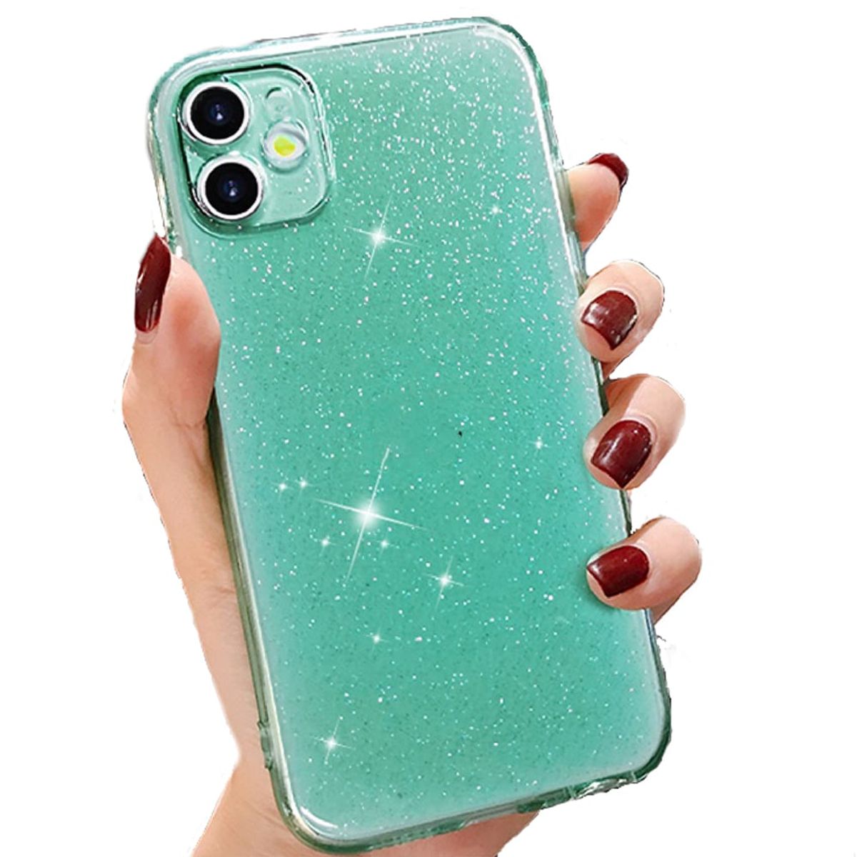GENERICO - Carcasas Candy Con Brillo Silicona Para iPhone XR Turquesa Neón