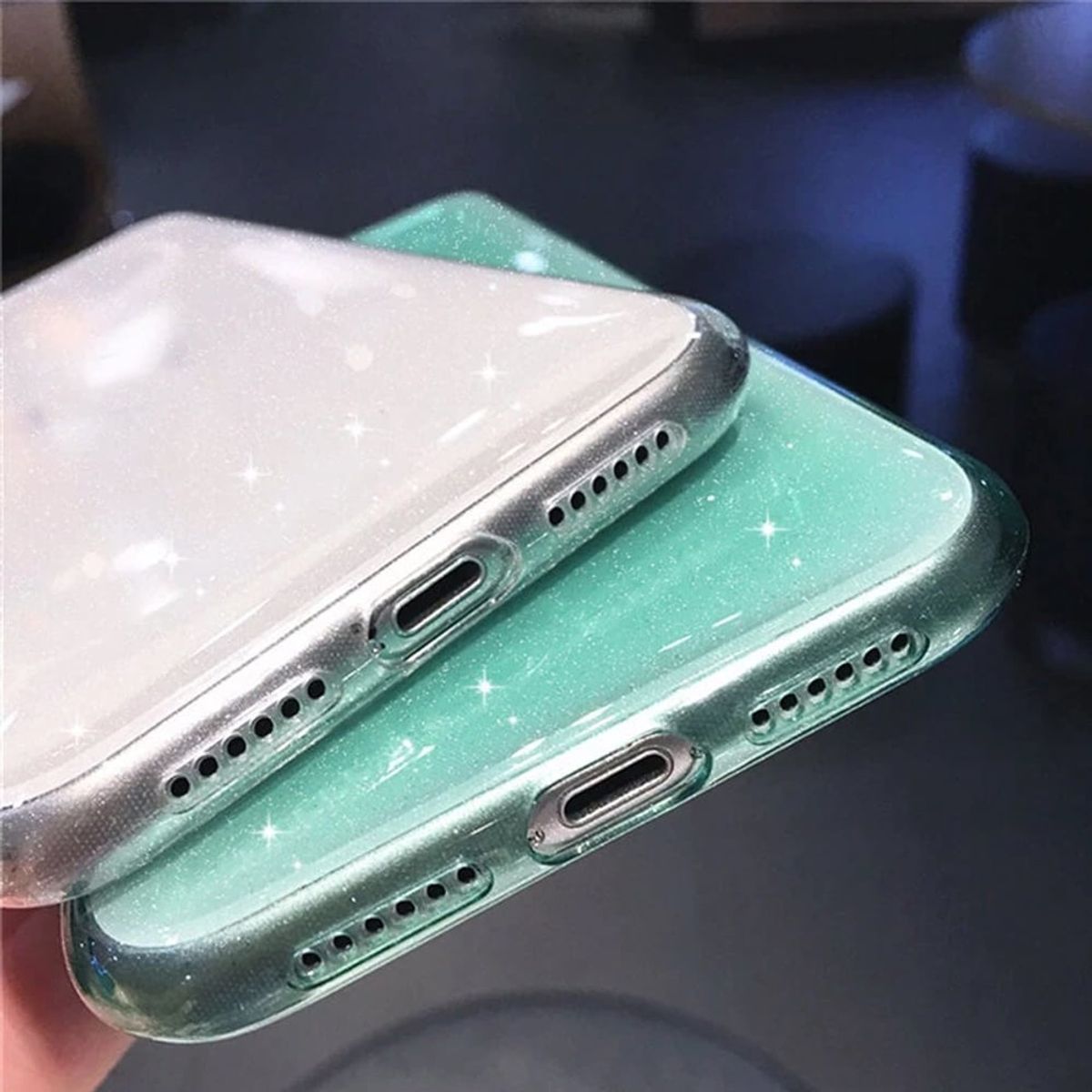 GENERICO - Carcasas Candy Con Brillo Silicona Para iPhone XR Turquesa Neón