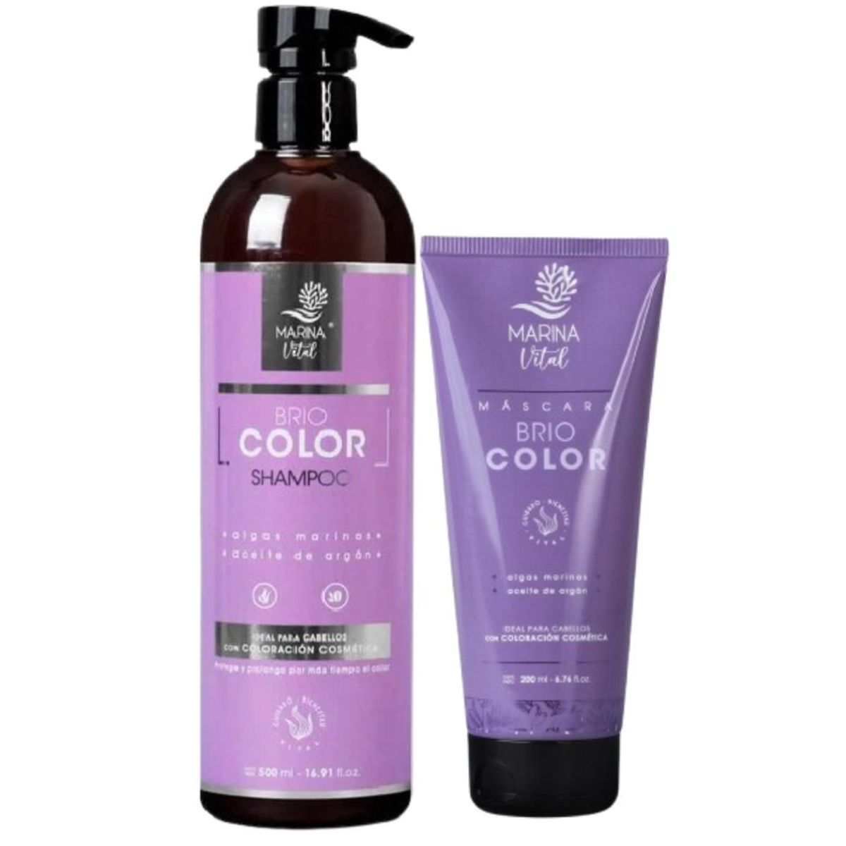 MARINA VITAL - Shampoo 500 ml  y Máscara Briocolor 200 ml Marina Vital