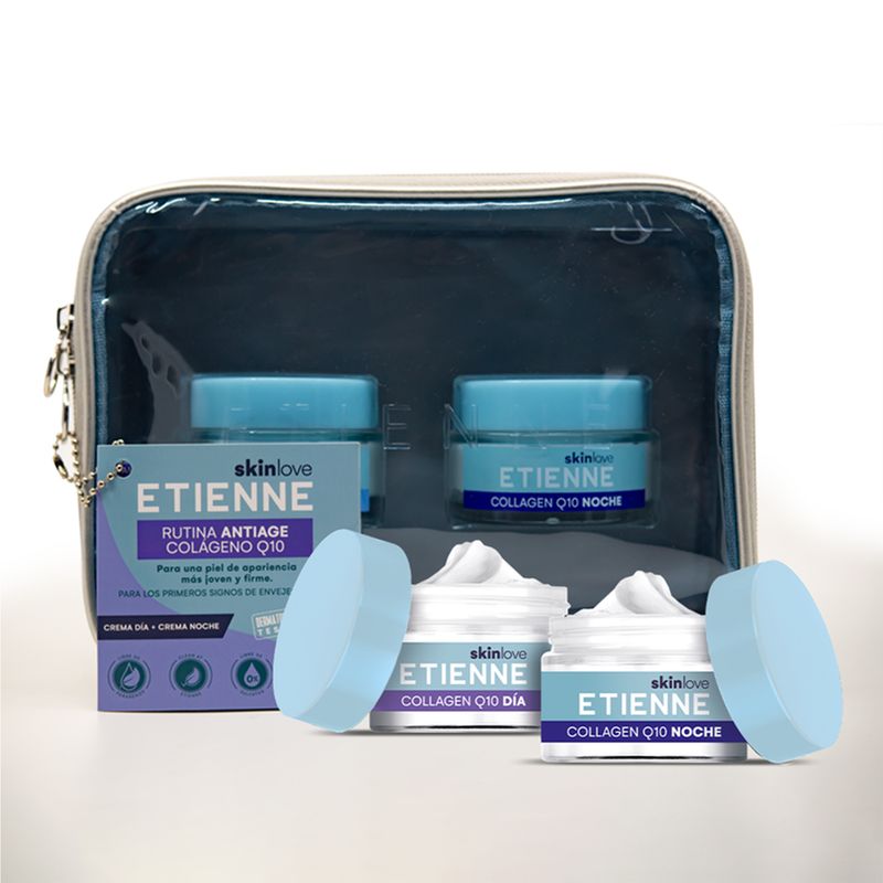 ETIENNE - Set Cosmetiquero Skin Collagen Q10 dia + noche Etienne.-
