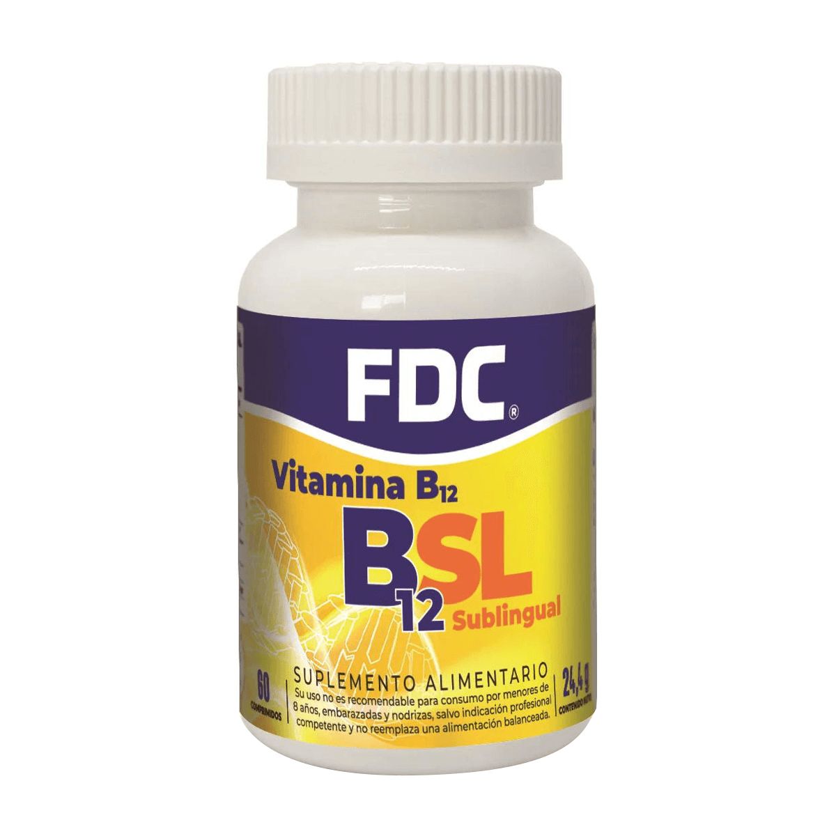 FDC - Vitamina B12 Sublingüal 12mcg 60 tabletas