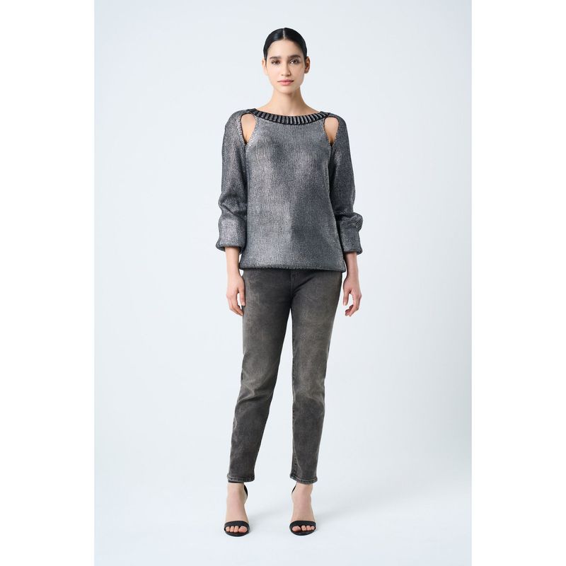 VELEZ - Vélez Jean Grey Silueta Mom Fit De Algodón Para Mujer Gris
