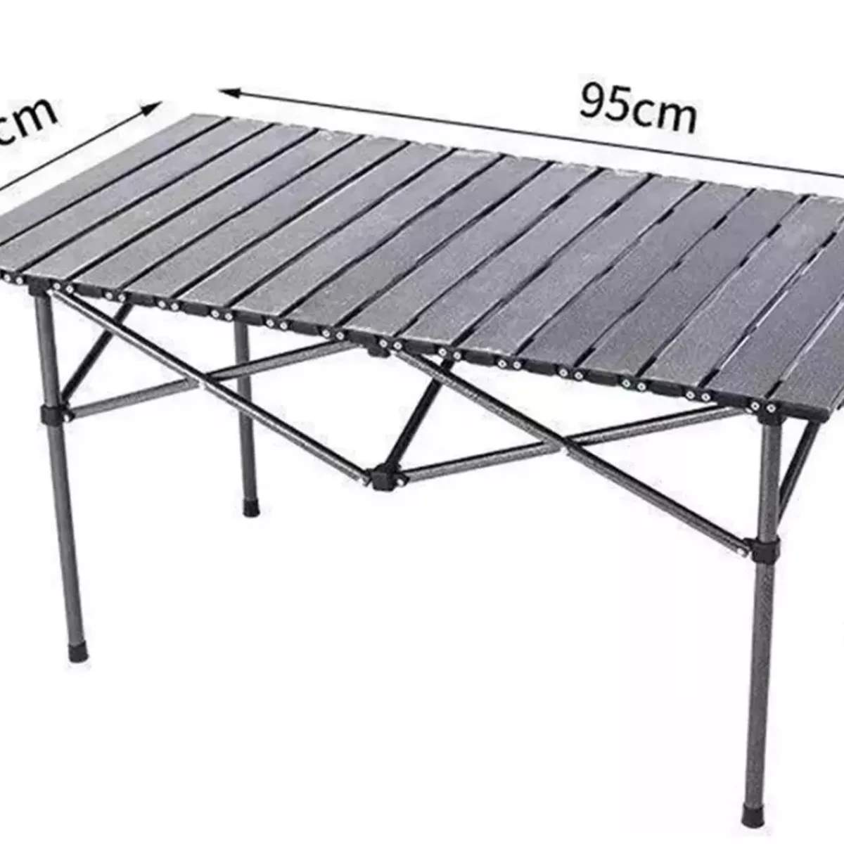 GENERICO - Mesa Camping Plegable Portátil Metálica + Bolso NV