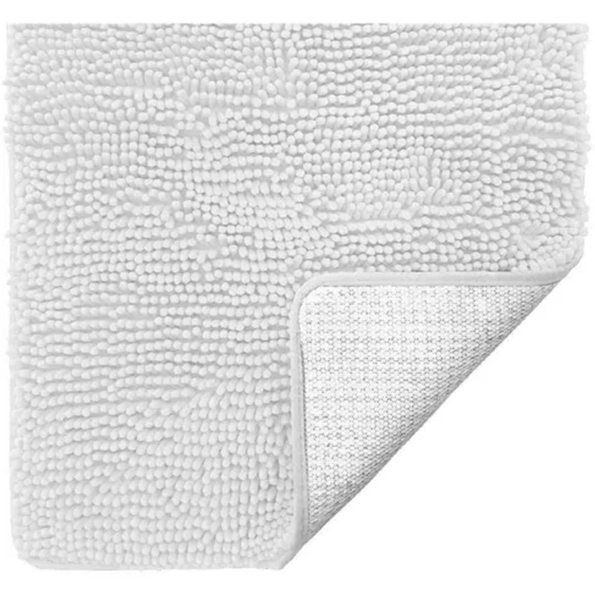 GENERICO - Alfombra De Baño 40x60 cm Microfibra Blanca