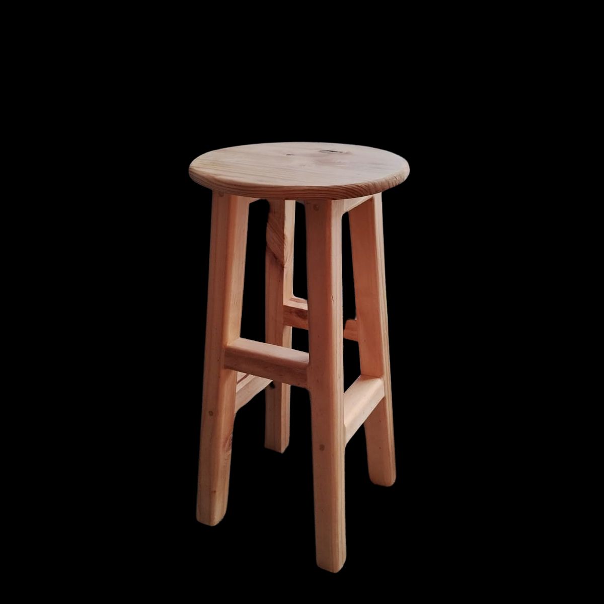 GENERICO - Piso Taburete Redondo Banca Madera Bar Cocina 1 Unidad