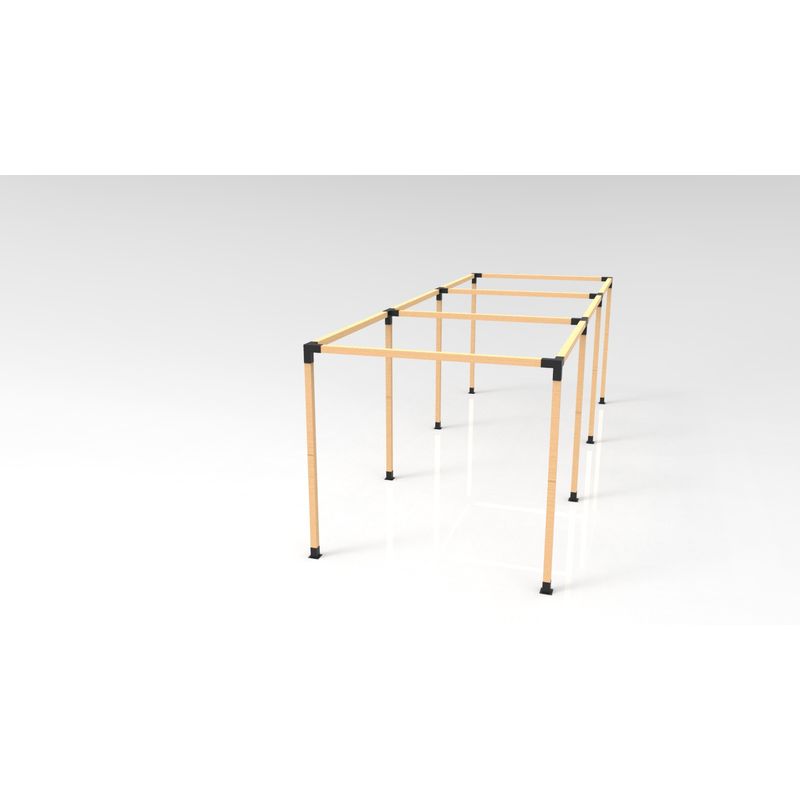 GENERICO - KIT DE PÉRGOLAS Y TERRAZAS MADERAS DE 3x3 70x70mm DE 9X3 METROS