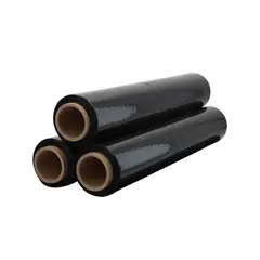 GENERICO - Film Stretch Negro 1,4kg 275m - Pack Mayorista - 3 Uds