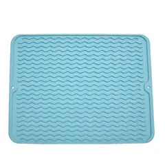 GENERICO - Silicona Para Secado De Loza En La Cocina O Individual Mesa celeste