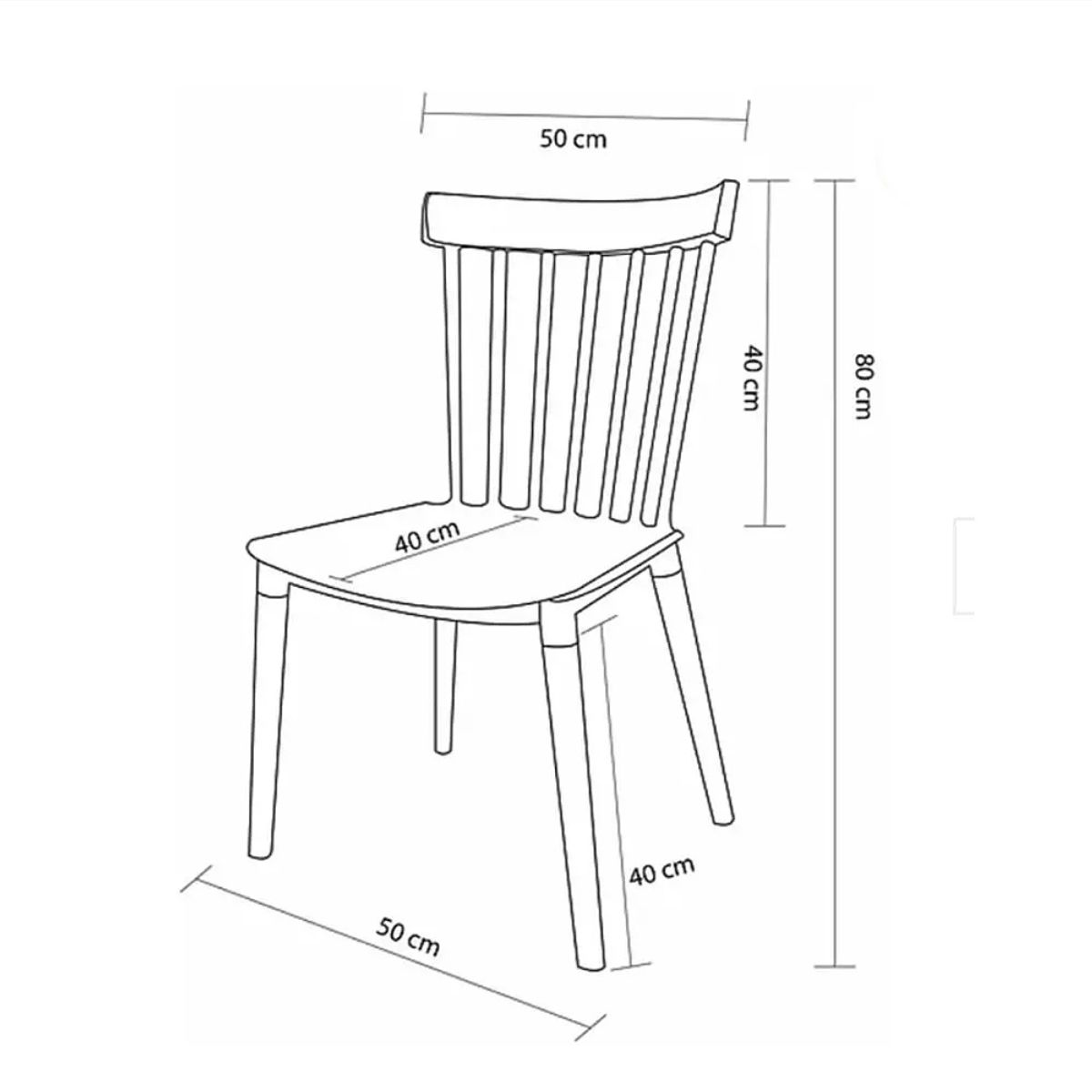 CORI CORI - Silla Windsor - Polipropileno Blanco