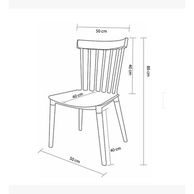 Imagen 2 del producto Pack 4 Sillas Windsor Polipropileno