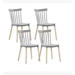 CORI CORI - Pack 4 Sillas Windsor - Polipropileno Gris