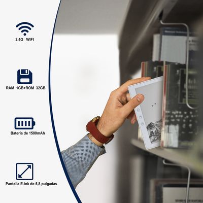 Imagen 2 del producto E-reader Ebook 6 32GB HD Touch Screen E-Ink Blanco