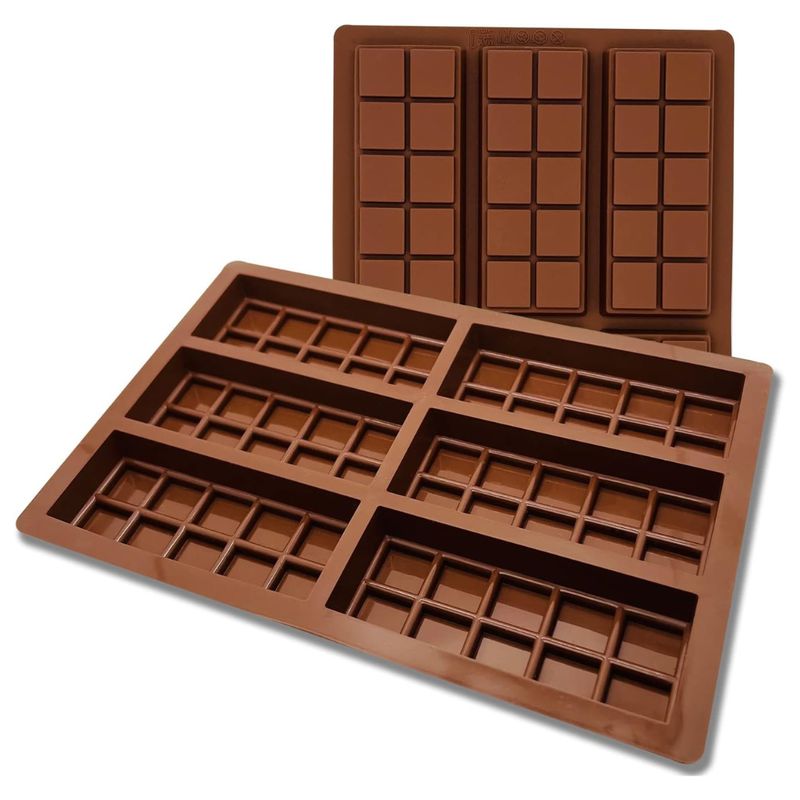 GENERICO - Moldes 6 Espacios Cuadraditos de Chocolate