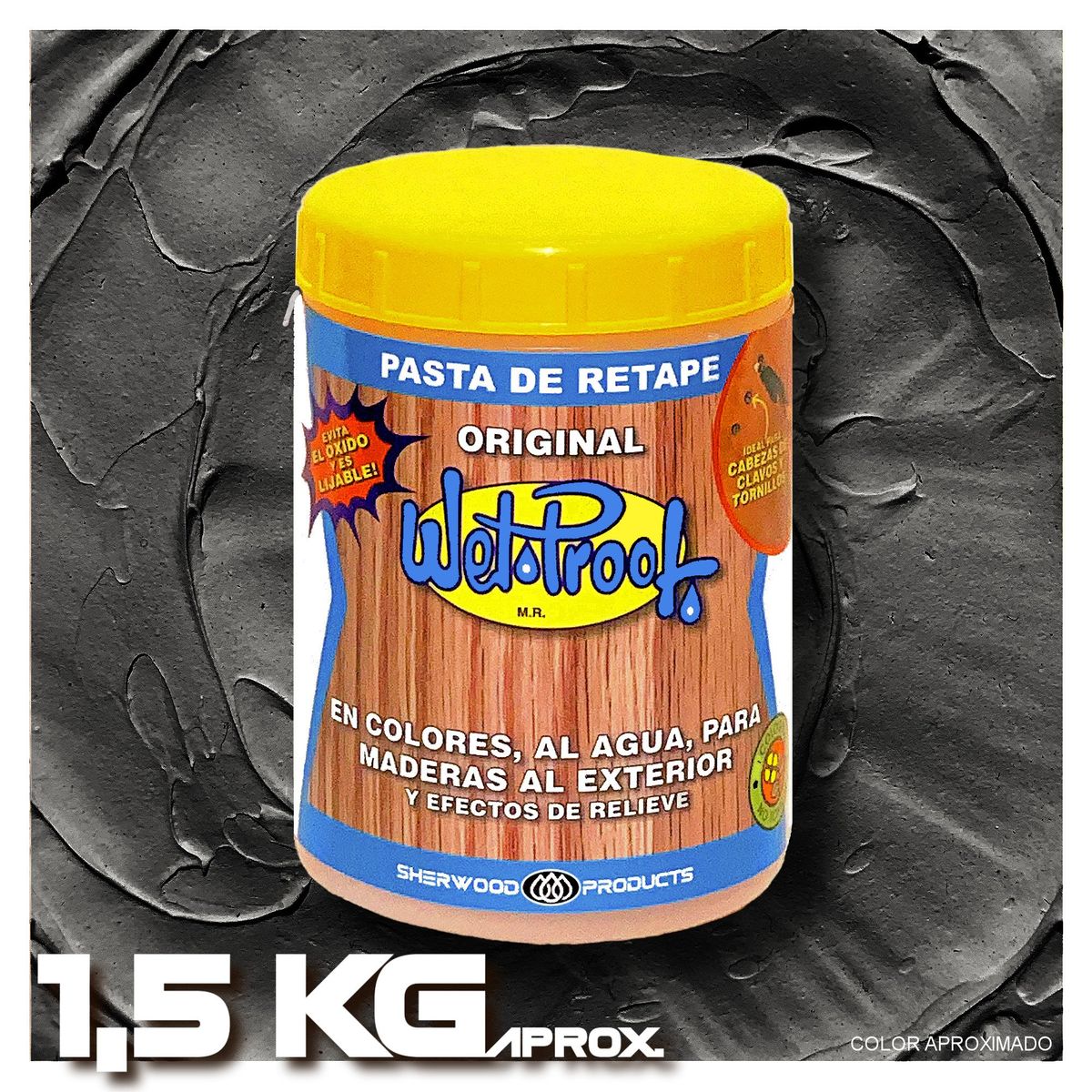 WETPROOF - PASTA DE RETAPE WET PROOF® HUMO PARA MADERA EXTERIOR 1,5 KG