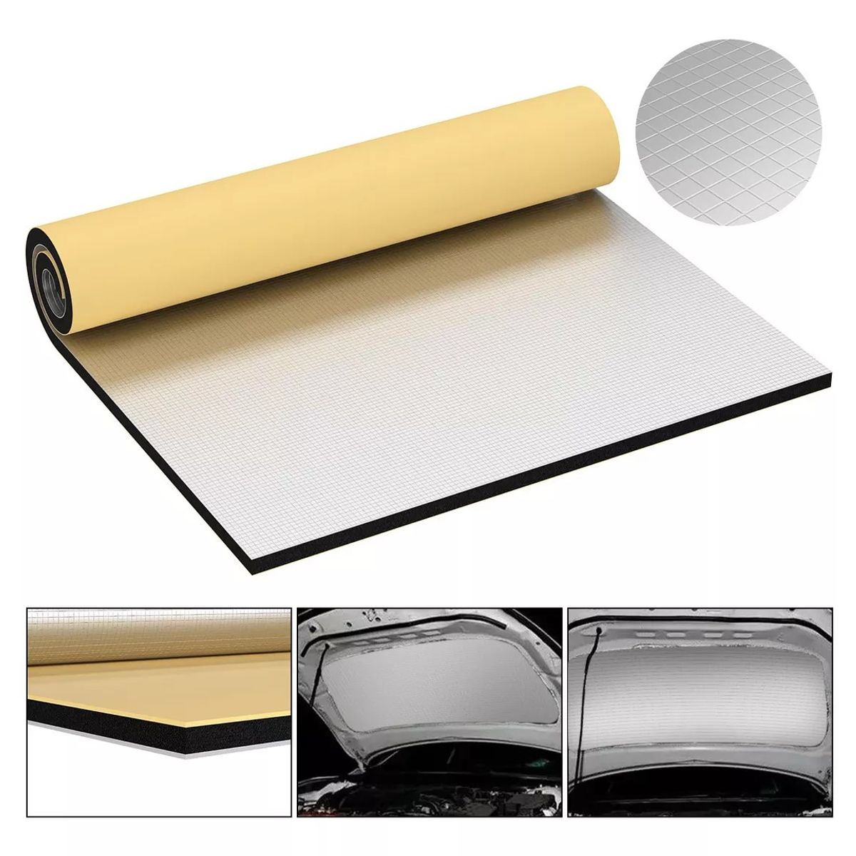 KUANGYE - Lamina Goma Aislante 10mm Sonido Termico Puertas Absorción