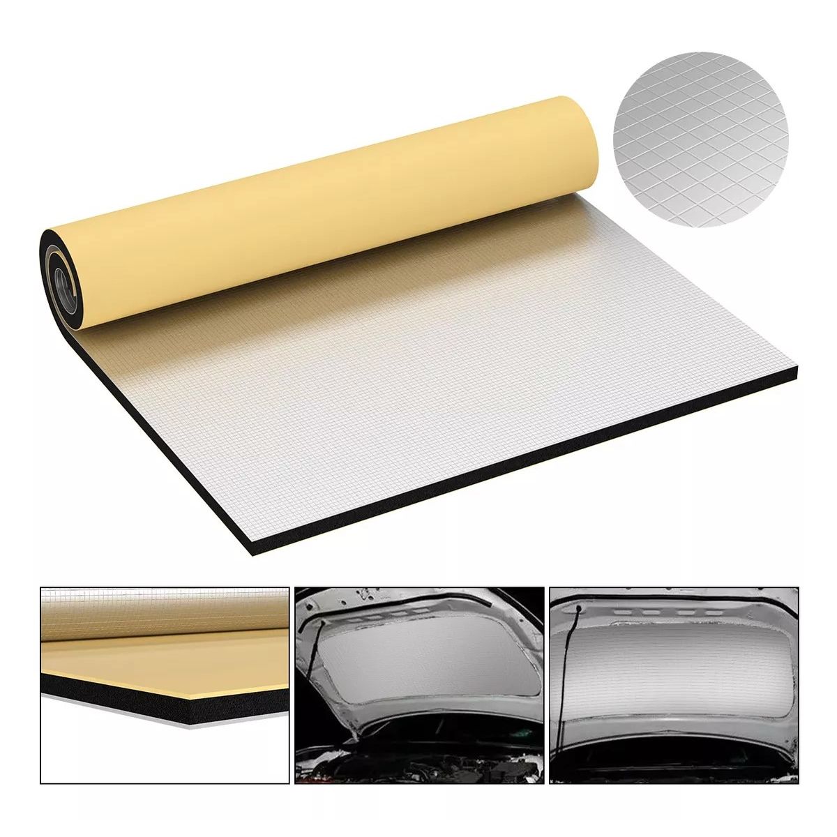 KUANGYE - Lamina Goma Aislante 10mm Sonido Termico Puertas Absorción