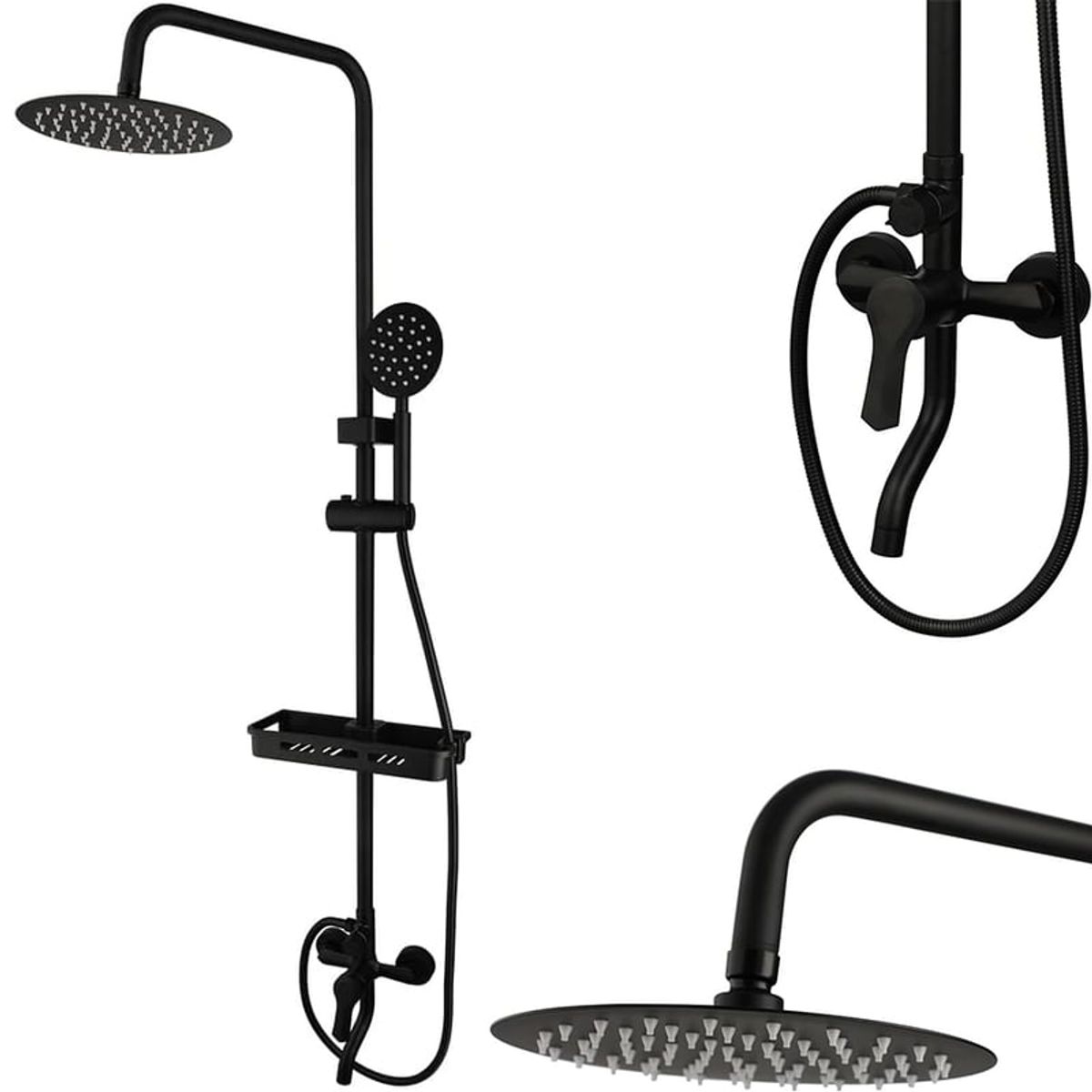 BITART - Juego Columna De Ducha Termostáticos Para Baño 3 Funciones