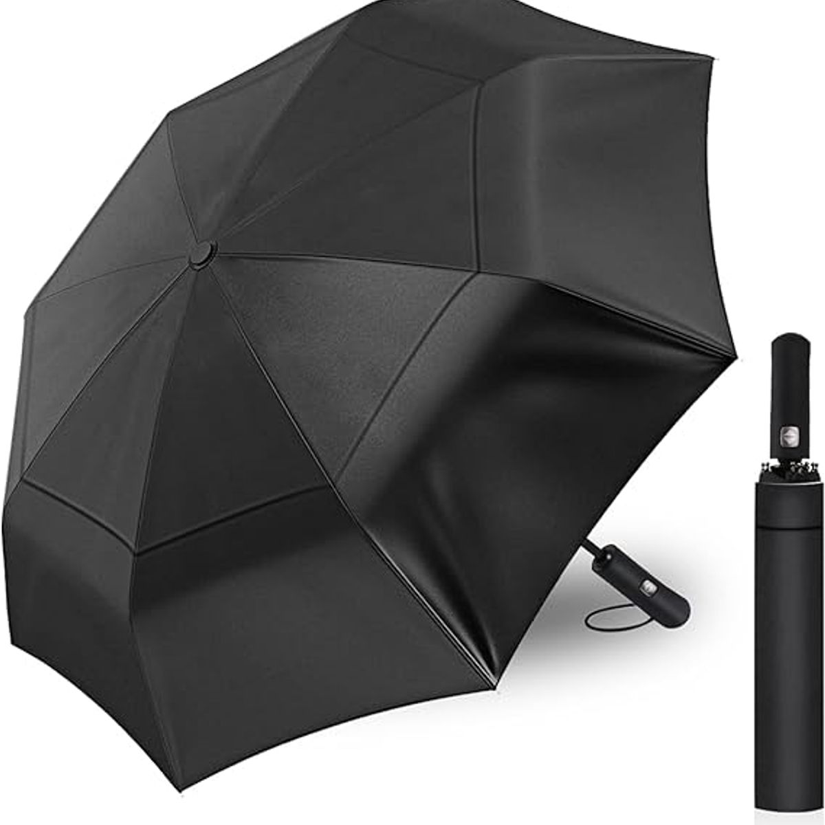 KUANGYE - Paraguas De Doble Capa Toldo Paraguas Automático 8 varillas
