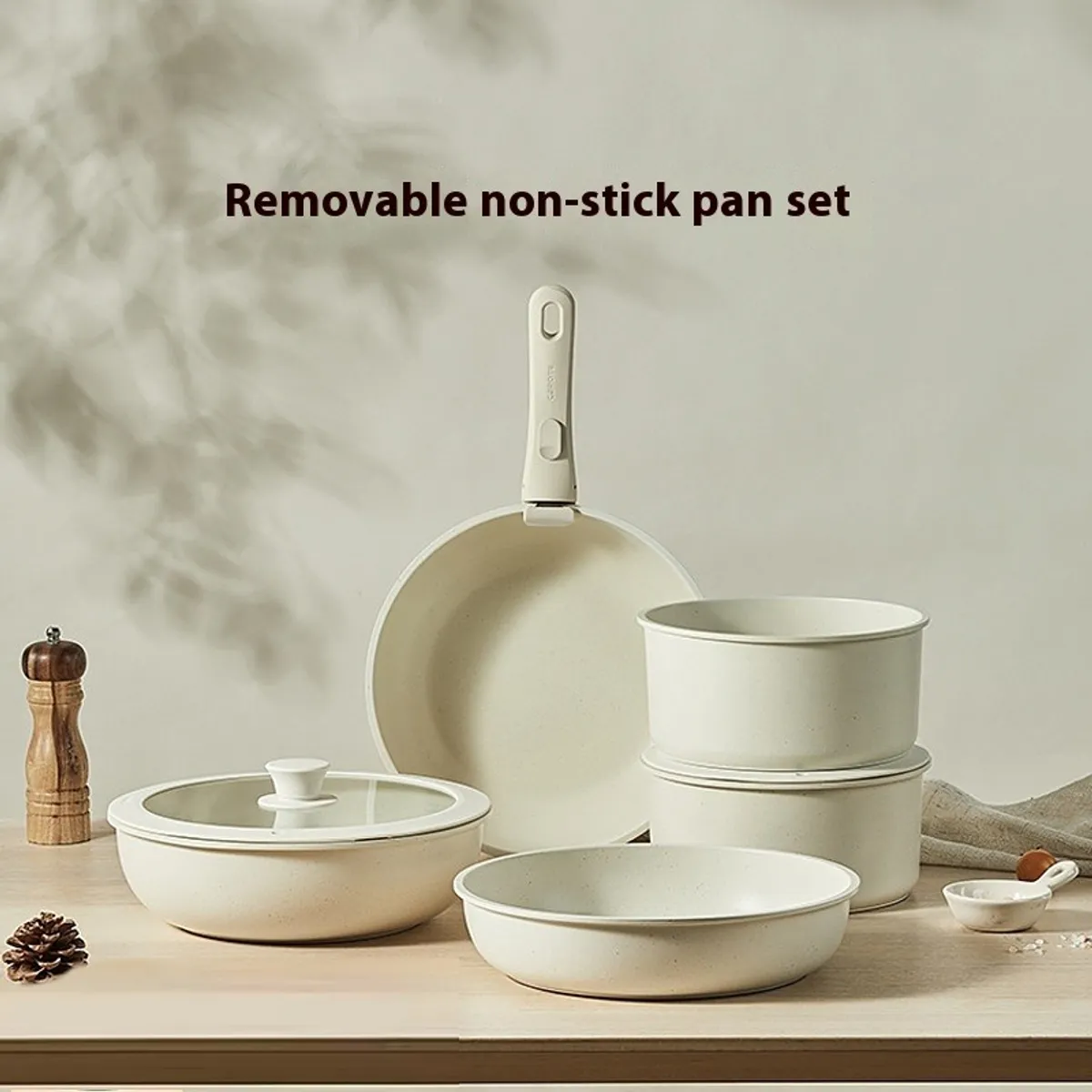 TATEE - Batería De Cocina 17 Piezas Doble Fondo Acero Inoxidable antiadherente