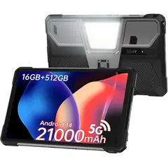UNIHERTZ - 8849 Tank Pad - Tablet 5G Rugerizada con Proyector y Batería de 21000 mAh