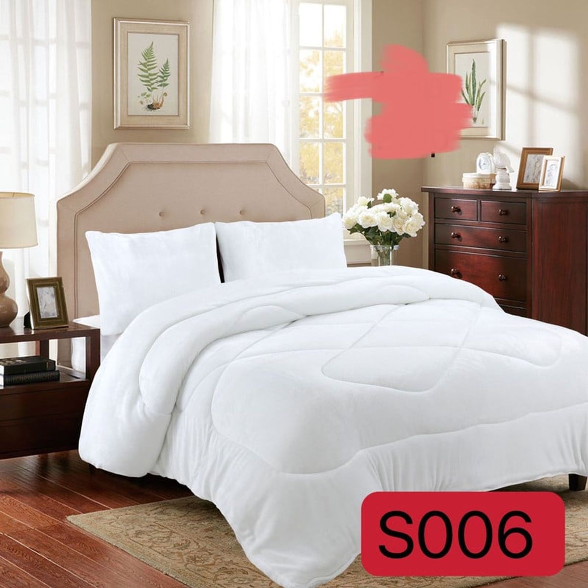 ANGELES DEL HOGAR - COBERTOR PLUSH CON CHIPORRO 2 P BLANCO